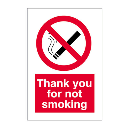 Thank You For Not Smoking Sign (10111V)